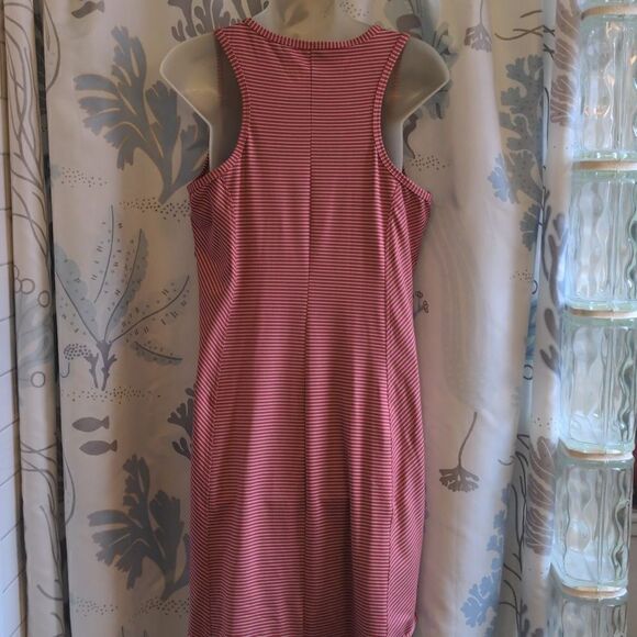 Title Nine Striped Tank Dress Guava Sz M - Picture 3 of 10